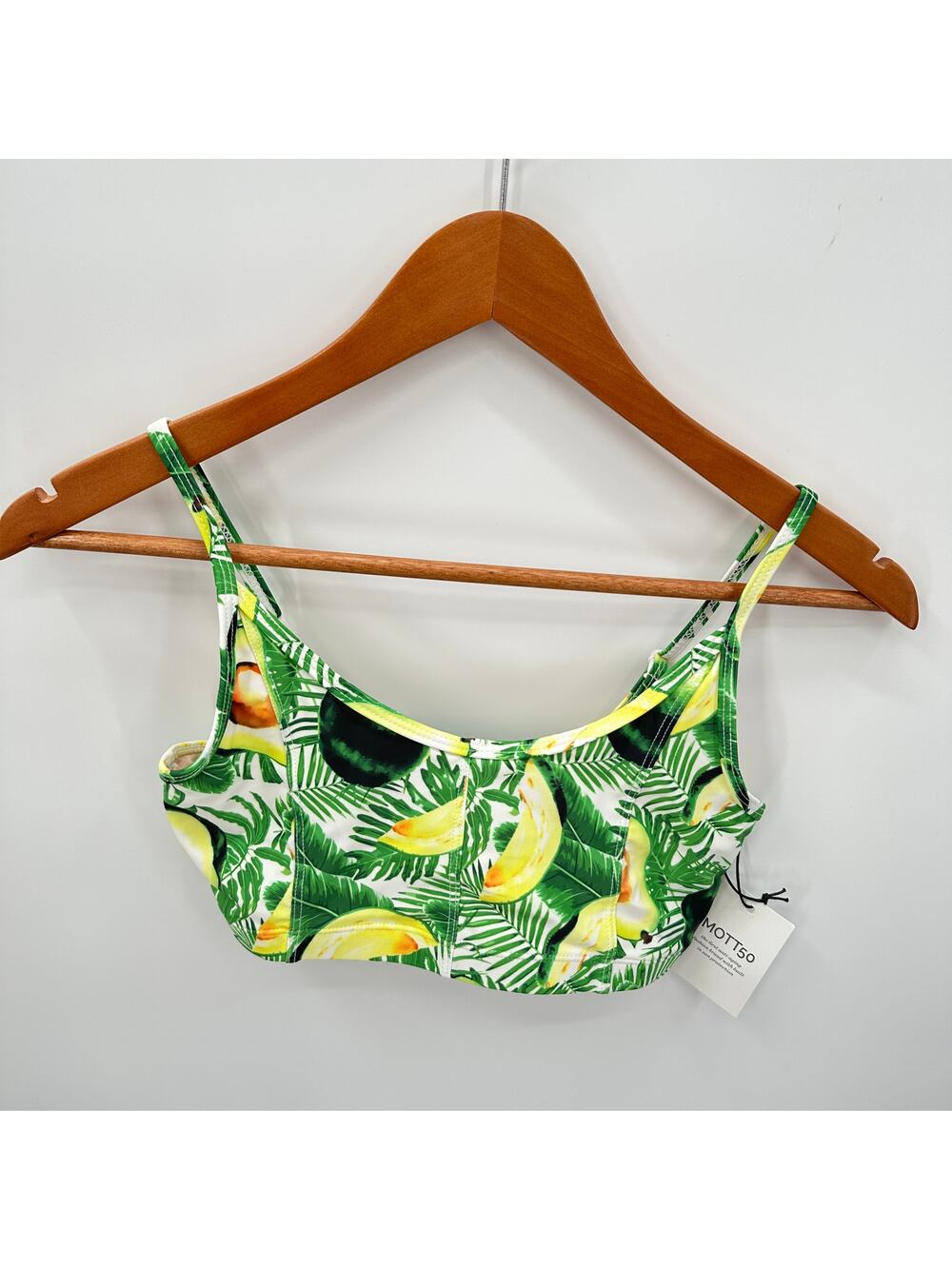 MOTT50 NWT Botanical Bikini Top // S